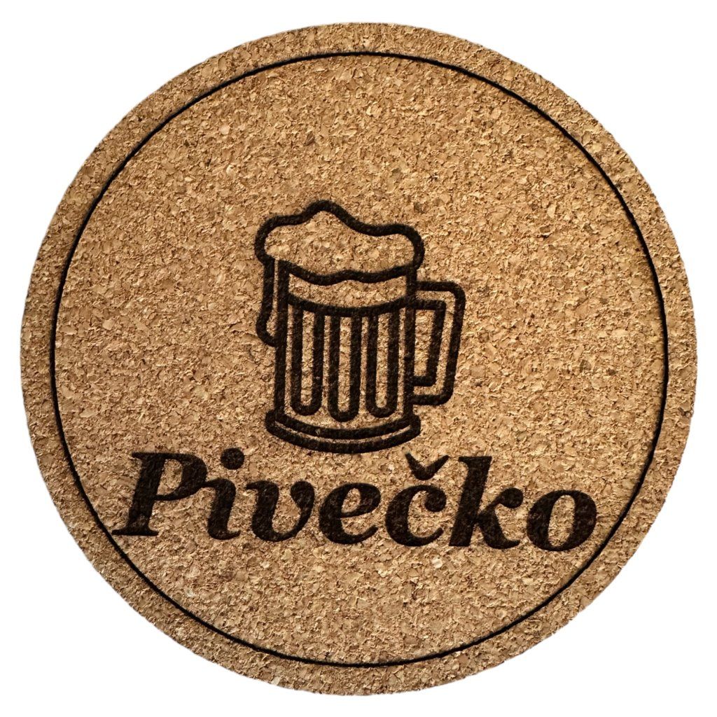 Korkový podtácek- PIVEČKO